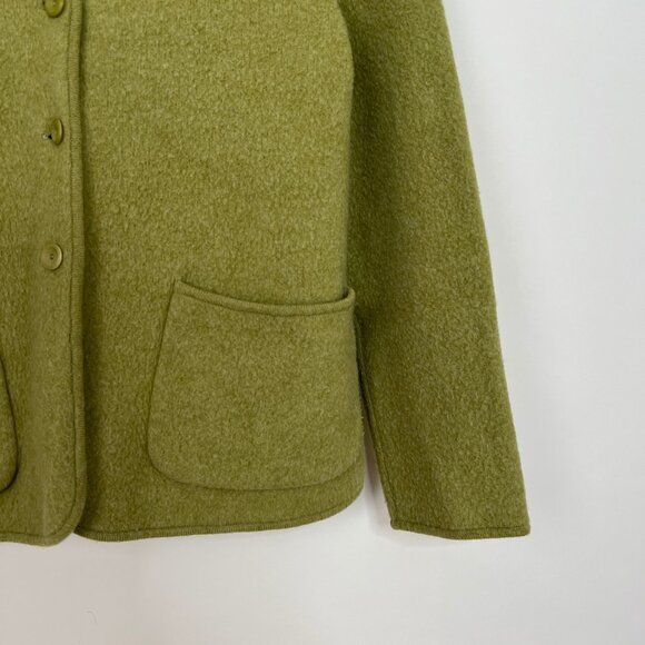 Eileen Fisher Lambswool Cotton Cardigan Sweater Knit Light Coat Jacket Oversized - Picture 8 of 10